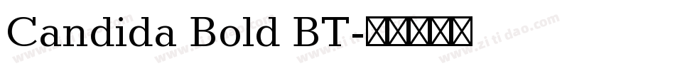 Candida Bold BT字体转换